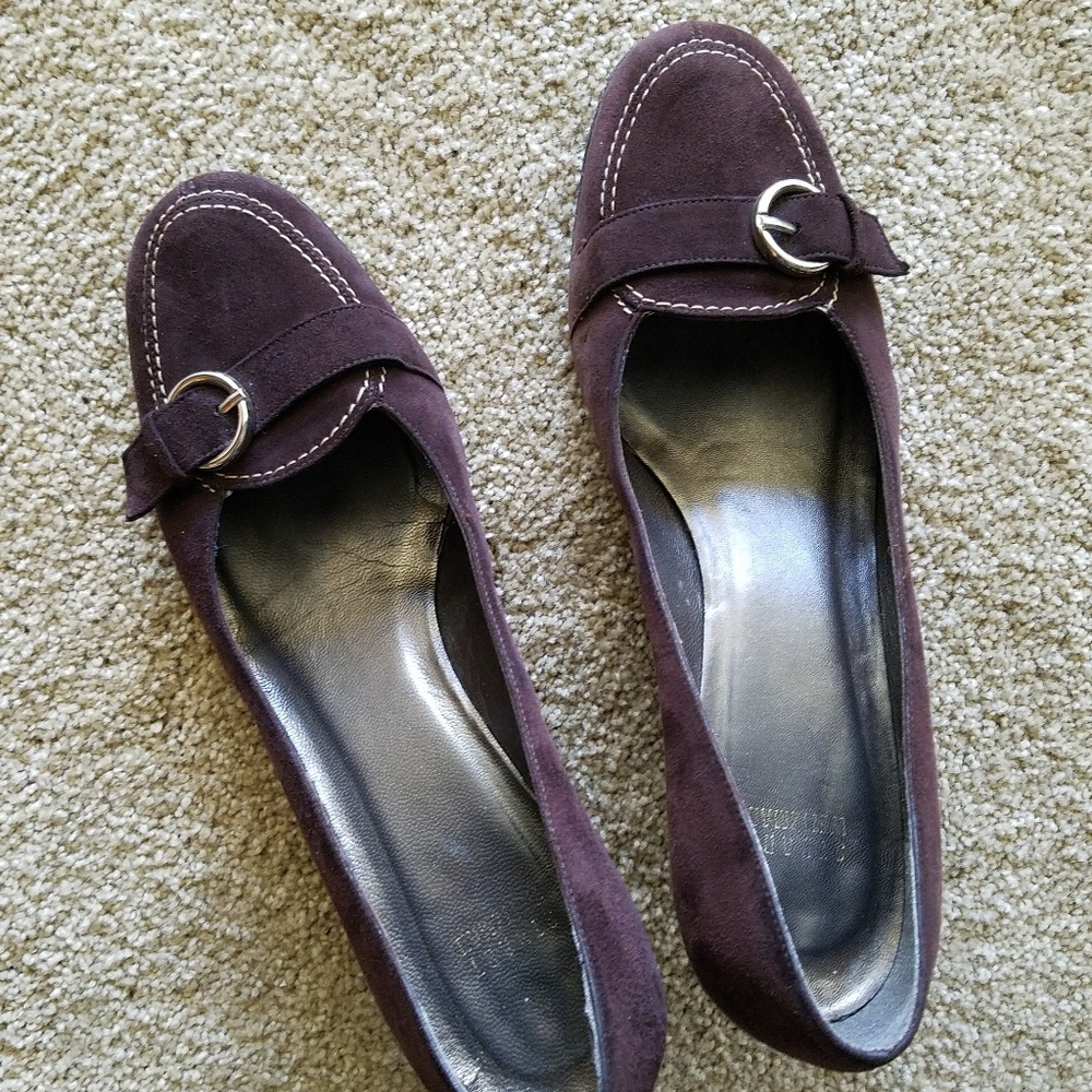 Stuart Weitzman low-heeled Pumps brown suede